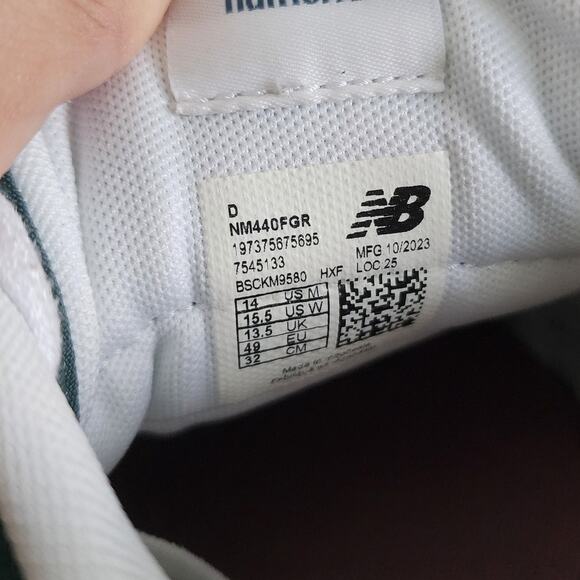 New Balance NB 440 V2 Spruce / White Skate Sneakers - Men's 14 - Sold Out - Picture 10 of 10